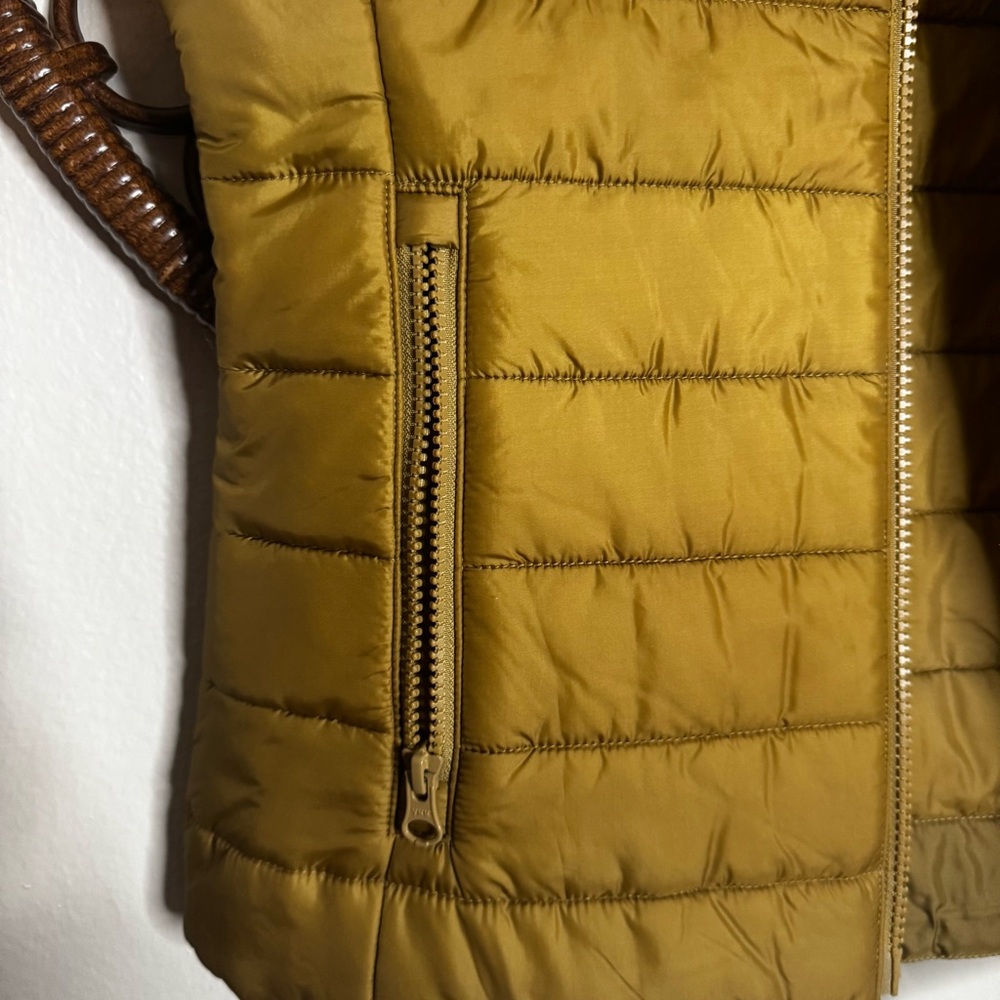 Ibkul Quilted Puffer Vest yellow Mustard size S - Picture 3 of 7